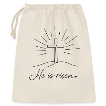 Crucifix He is Risen Easter Jesus - Gift Bag 40 x 50 cm - nature - Front
