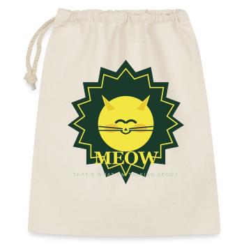 Sunny Meow Sun Maskottchen - Geschenkbeutel aus Baumwolle (40 x 50 cm) - Natur - Vorne