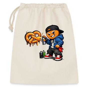 T-shirt Alsace Street Art Pretzel Spray Crew - Sac cadeau 40 x 50 cm - nature - Devant