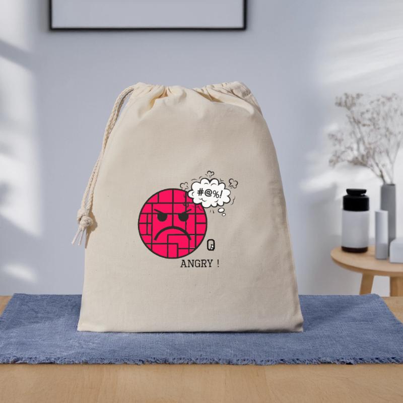 Angry with Wall Pattern and Frustration Expression Gift Bag 40 x 50 cm