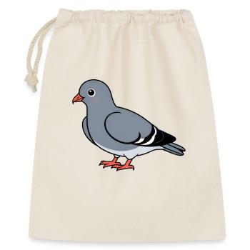 Colombe gris dessin animé avec des pattes orange - Sac cadeau 40 x 50 cm - nature - Devant