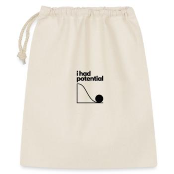 Potentiel inexploité – Motif de courbe, physique, humour - Sac cadeau 40 x 50 cm - nature - Devant