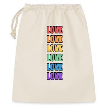 Regenbogen Liebe LGBT Stolz - Geschenkbeutel aus Baumwolle (40 x 50 cm) - Natur - Vorne