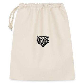 Grizzli de style géométrique - Sac cadeau 40 x 50 cm - nature - Devant