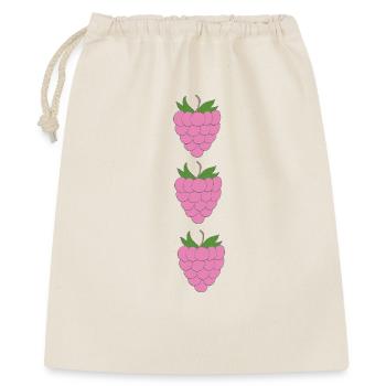 Motif trio framboises - Sac cadeau 40 x 50 cm - nature - Devant