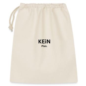 Kein Plan. - Geschenkbeutel aus Baumwolle (40 x 50 cm) - Natur - Vorne