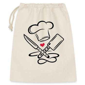Chapeau de chef de cuisine chef cuisinier couteau infinity icon - Sac cadeau 40 x 50 cm - nature - Devant