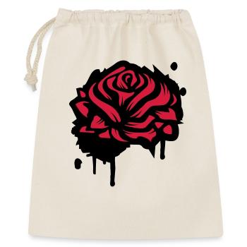 Une rose comme un graffiti - Sac cadeau 40 x 50 cm - nature - Devant