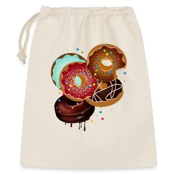 jeté sauvagement ensemble tas coloré de beignets - Sac cadeau 40 x 50 cm - nature - Devant