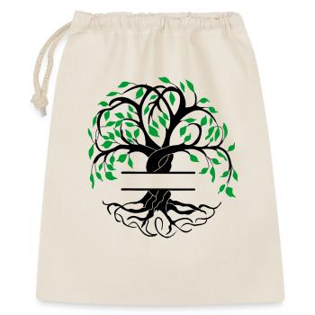 Yggdrasil, l’arbre de vie avec plaque nominative - Sac cadeau 40 x 50 cm - nature - Devant