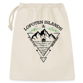 Lofoten Islands - black - Geschenkbeutel aus Baumwolle (40 x 50 cm) - Natur - Vorne
