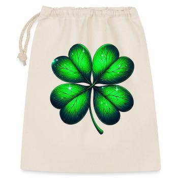 Trèfle à quatre feuilles - Sac cadeau 40 x 50 cm - nature - Devant
