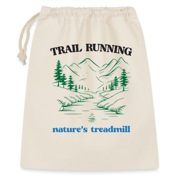 Trailrunning - Das Laufband der Natur - Geschenkbeutel aus Baumwolle (40 x 50 cm) - Natur - Vorne