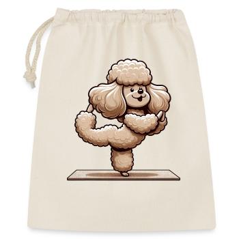 Poodle Yoga Dog Exercise Gymnastics Funny - Gift Bag 40 x 50 cm - nature - Front