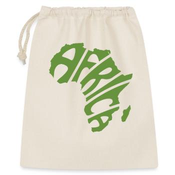 Afrika Karte Word Art - Geschenkbeutel aus Baumwolle (40 x 50 cm) - Natur - Vorne