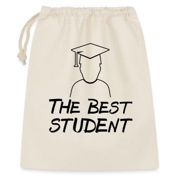 Best Student - Geschenkbeutel aus Baumwolle (40 x 50 cm) - Natur - Vorne