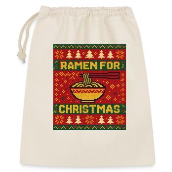 Ramen Christmas Japanese Food Lover - Gift Bag 40 x 50 cm - nature - Front