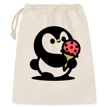 Petit manchot avec de la glace - Sac cadeau 40 x 50 cm - nature - Devant