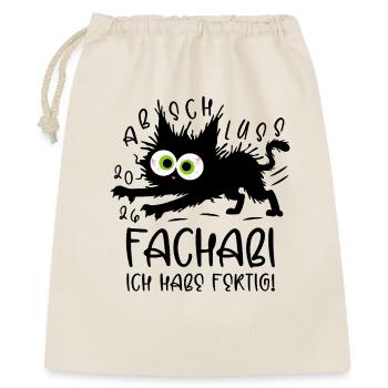 Fachabi 2026 J’en ai fini ! Cat - Sac cadeau 40 x 50 cm - nature - Devant