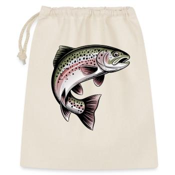 Pêche à la truite - Sac cadeau 40 x 50 cm - nature - Devant
