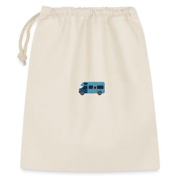 Camping-car brodé - Sac cadeau 40 x 50 cm - nature - Devant