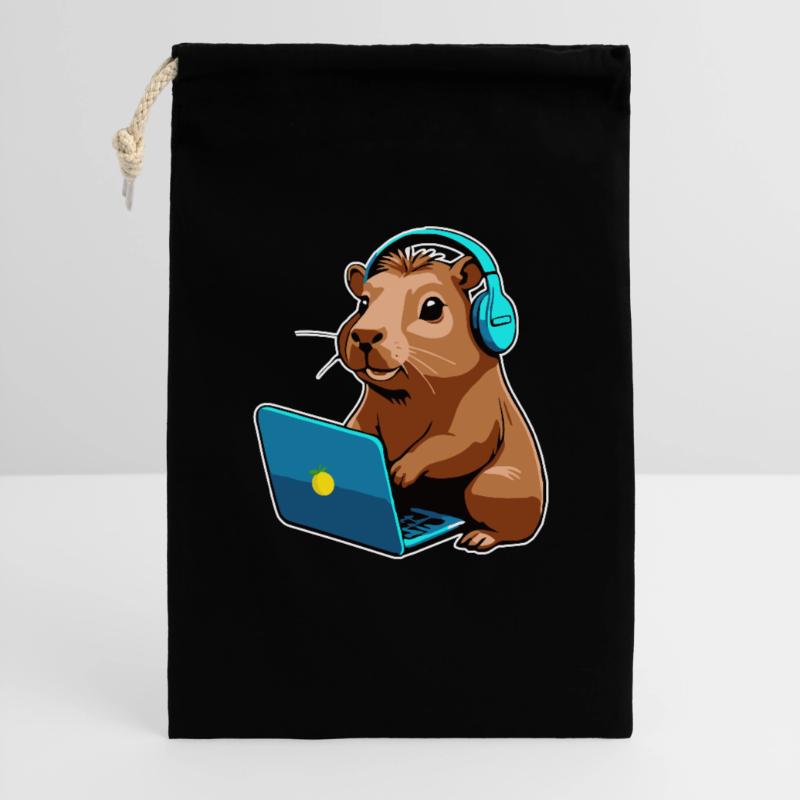 Capybara Programmierer Coder Computer Geschenkbeutel aus Baumwolle (30 x 45 cm)