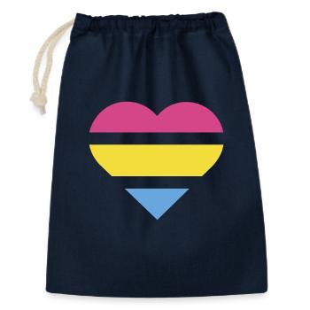 Pride Flag Heart · Pansexual - Gift Bag 30 x 45 cm - navy - Front