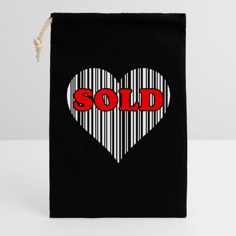 Heart Barcode Love – Sold Code Barcode Gift Gift Bag 30 x 45 cm