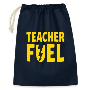 Teacher Fuel - Geschenkbeutel aus Baumwolle (30 x 45 cm) - Navy - Vorne