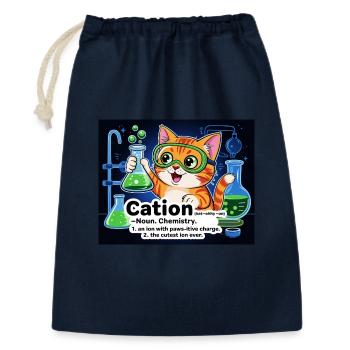 Cation – Pawsitive Chemistry Cat - Gift Bag 30 x 45 cm - navy - Front