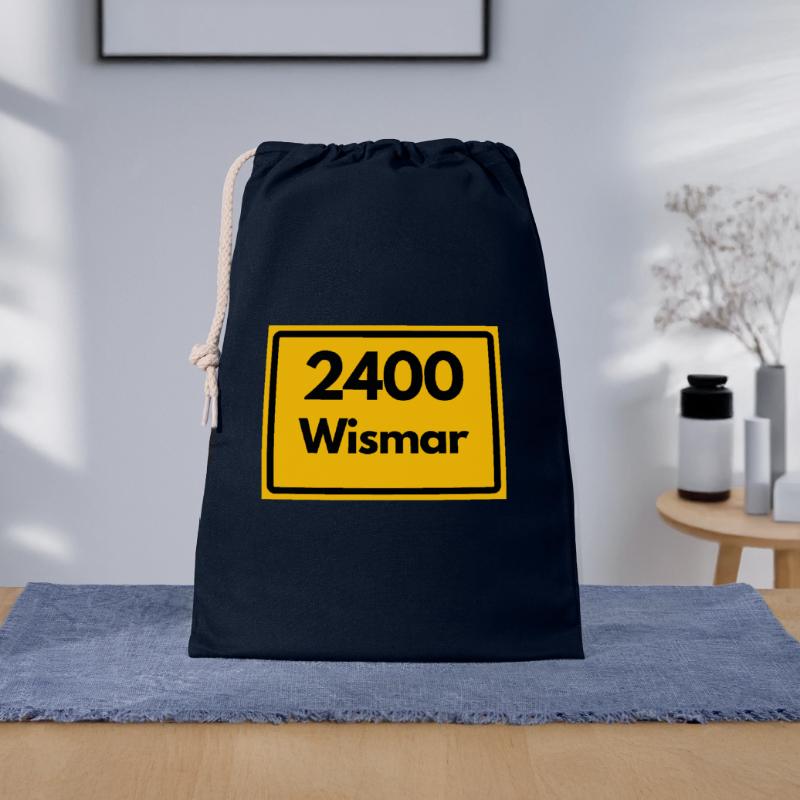 OLD POSTCODE POSTCODE RETRO 2400 WISMAR HEIMAT Gift Bag 30 x 45 cm