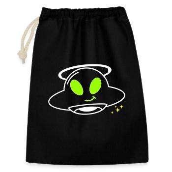 Pilote extraterrestre d’OVNI mignon Kawaii Vector - Sac cadeau 30 x 45 cm - noir - Devant