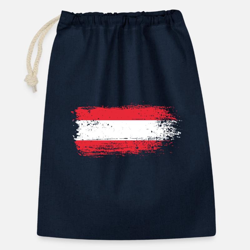 Austrian Brushstroke Flag - Gift Bag 30 x 45 cm - navy