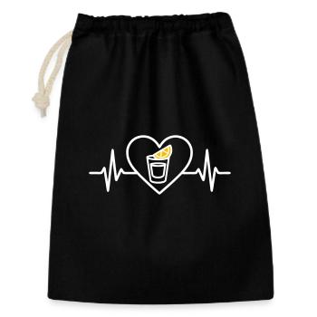 Tequila Shot Heart Aperitif Party - Gift Bag 30 x 45 cm - black - Front