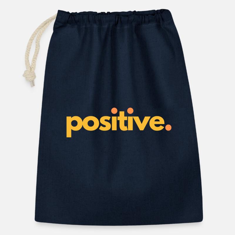 positive.04 - Geschenkbeutel aus Baumwolle (30 x 45 cm) - Navy