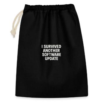 I Survived Another Software Update - Gift Bag 30 x 45 cm - black - Front