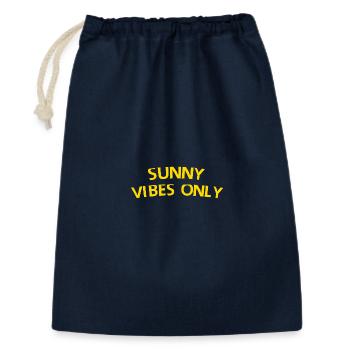 Nur sonnige Vibes - Geschenkbeutel aus Baumwolle (30 x 45 cm) - Navy - Vorne