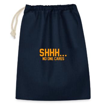 CHUT... Personne ne s’en soucie - Sac cadeau 30 x 45 cm - marine - Devant