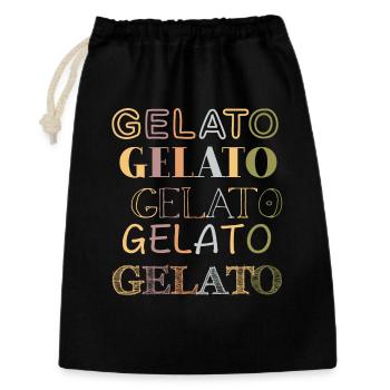 Gelato Vintage Retro - Geschenkbeutel aus Baumwolle (30 x 45 cm) - Schwarz - Vorne