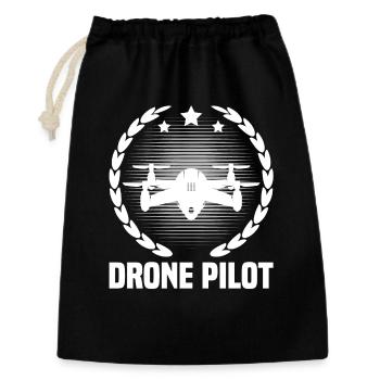 Pilote de drone - Sac cadeau 30 x 45 cm - noir - Devant