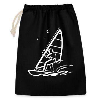 Windsurfing Line Art - Gift Bag 30 x 45 cm - black - Front