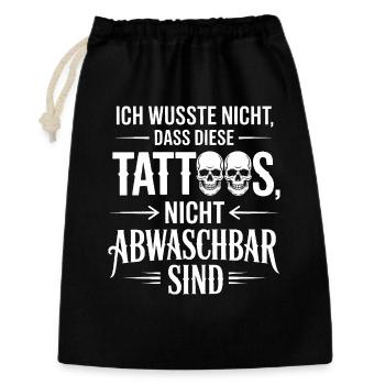 Non Washable Tattoos Saying - Gift Bag 30 x 45 cm - black - Front