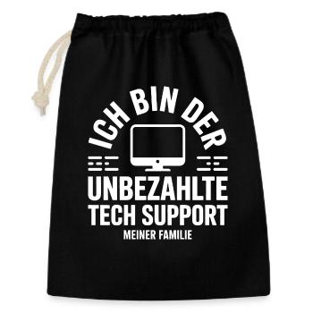 Unpaid family tech support - Gift Bag 30 x 45 cm - black - Front