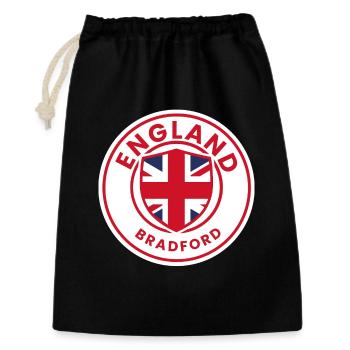 England Bradford Flaggenschild - Geschenkbeutel aus Baumwolle (30 x 45 cm) - Schwarz - Vorne