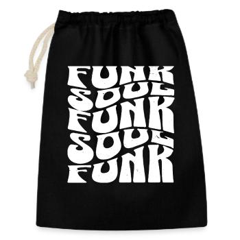 Funk- und Soulmusik – kühne Typografie - Geschenkbeutel aus Baumwolle (30 x 45 cm) - Schwarz - Vorne