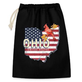 Ohio United States Vintage USA Souvenir - Gift Bag 30 x 45 cm - black - Front