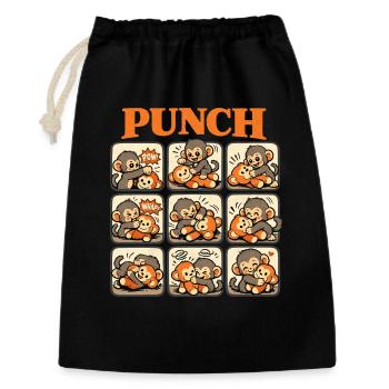 Singe Cooler Punch Bébé Singe mignon - Sac cadeau 30 x 45 cm - noir - Devant