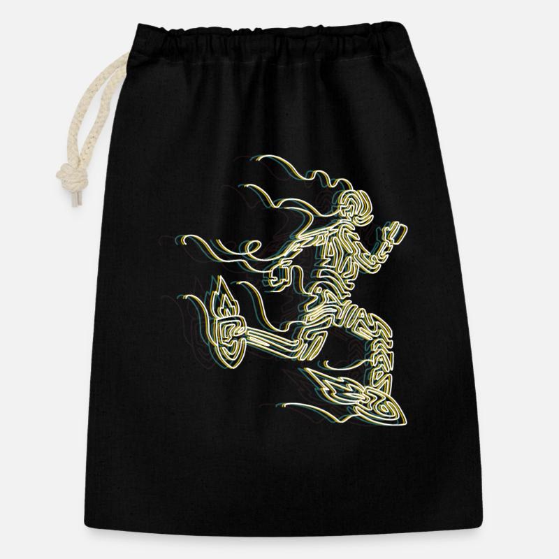 Stylized Rocket Runner - Gift Bag 30 x 45 cm - black