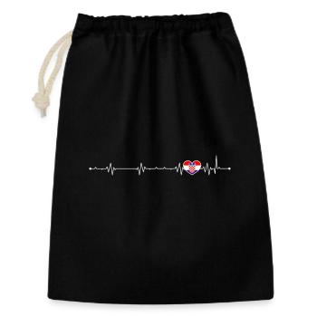 Croatian Heartbeat Flag - Gift Bag 30 x 45 cm - black - Front