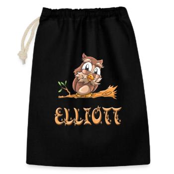Owl Elliott - Sac cadeau 30 x 45 cm - noir - Devant